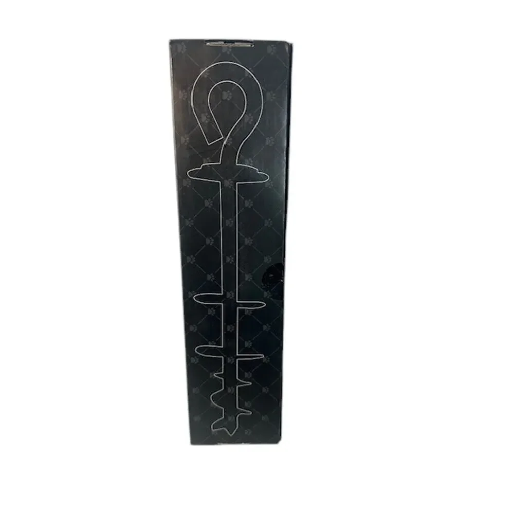 Royal Paw Heavy Duty Anchor Dog Tie Out Stake Midnight Black NIB